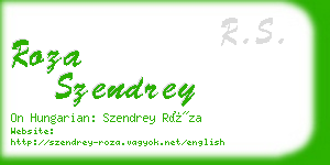 roza szendrey business card